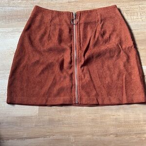 SHEIN Orange Red Mini Pencil Skirt for Casual Work